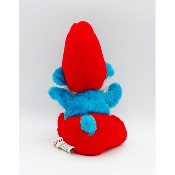 Vintage Papa Smurf Bean Bag Plush Toy 8" Peyo 1981 Ganz Bros - Picture 3 of 5